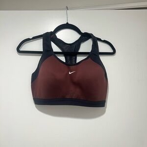 Nike Women's Burgandy Motion Adapt High Support Sports Bra